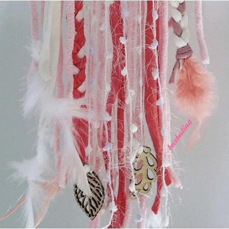 Atrapasueños modelo "Coral”