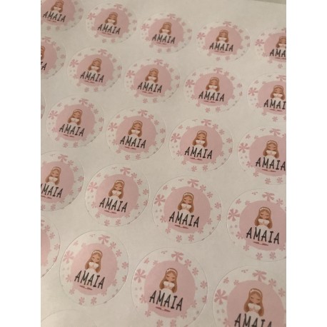 70 Pegatinas satinadas 2,5 cm