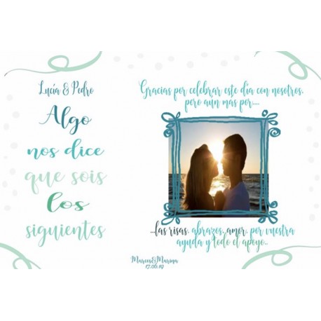 Lámina “sois los siguientes” con foto